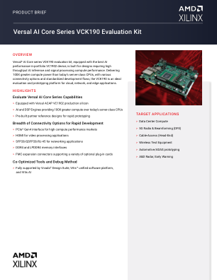 Versal AI Core 系列 VCK190 评估套件